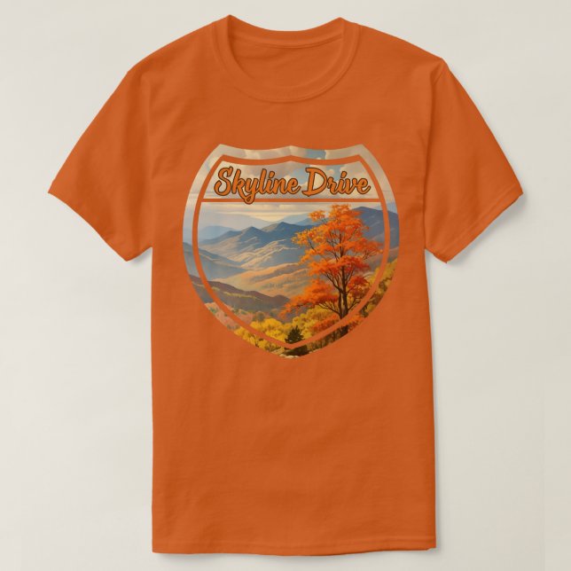 Camiseta Skyline Drive National Parkway Shenandoah National (Diseño del anverso)
