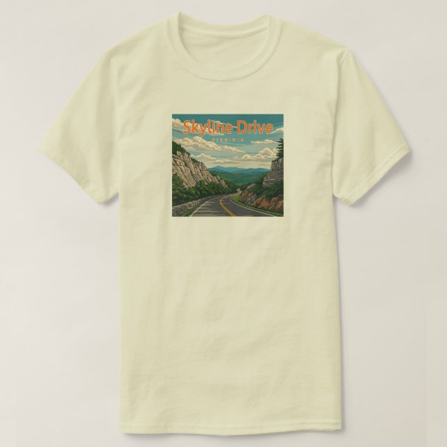 Camiseta Skyline Drive Virginia Landscape (Diseño del anverso)