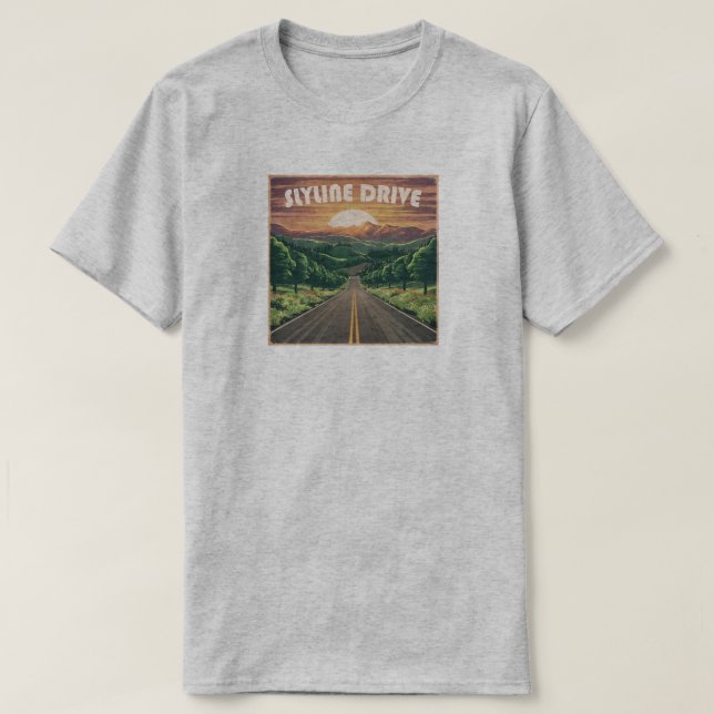 Camiseta Skyline Drive Virginia Sunset (Diseño del anverso)