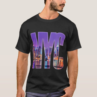 Camiseta Skyline NYC (luz)