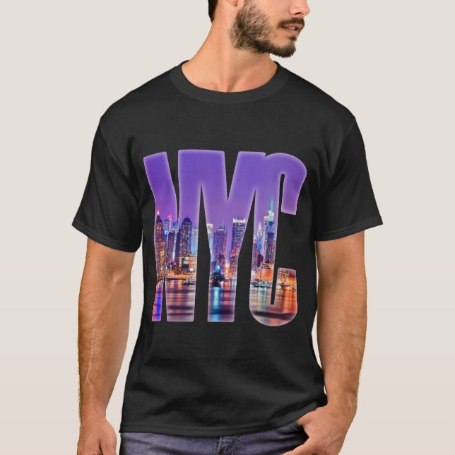 Camiseta Skyline NYC (luz) (Anverso)