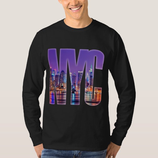 Camiseta Skyline NYC (luz) (Anverso)