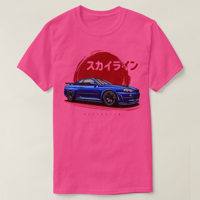 Camiseta Skyline R34 GTR 1 (Diseño del anverso)