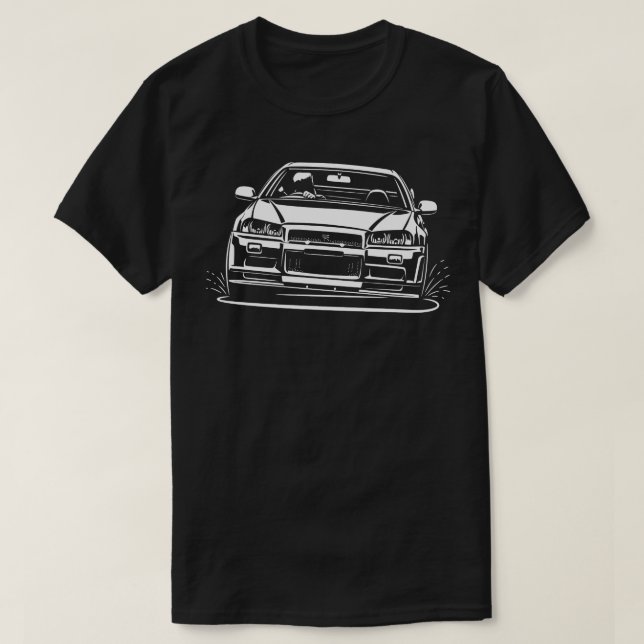 Camiseta Skyline R34 GTR 2 (Diseño del anverso)