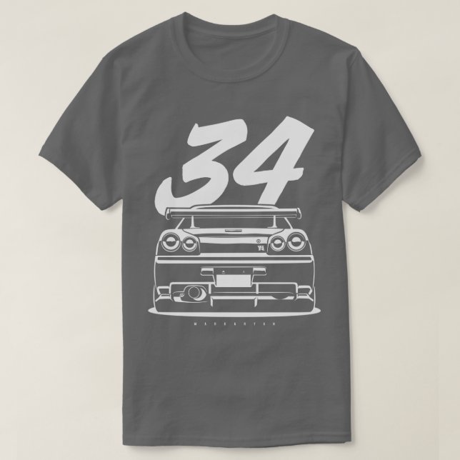 Camiseta Skyline R34 GTR 3 (Diseño del anverso)