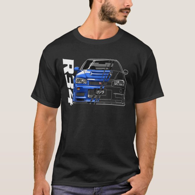 Camiseta Skyline R34 JDM (Anverso)