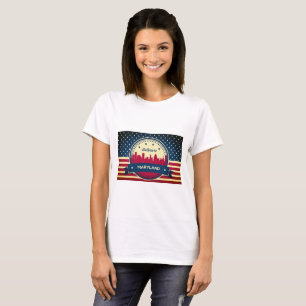Camiseta Skyline Retro Baltimore Maryland