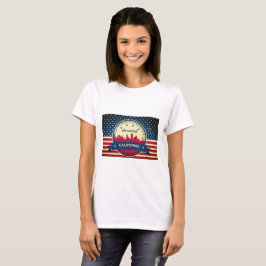 Camiseta Skyline Retro Style Sacramento