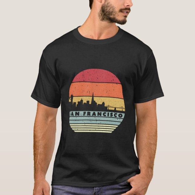 Camiseta Skyline San Francisco Retro (Anverso)