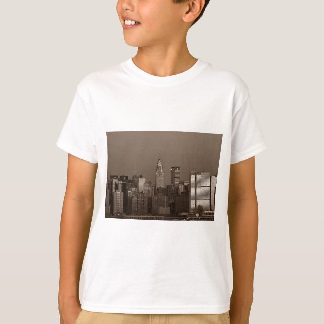 Camiseta Skyline Sepia New York (Anverso)