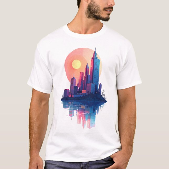Camiseta Skyline Sunset (Anverso)