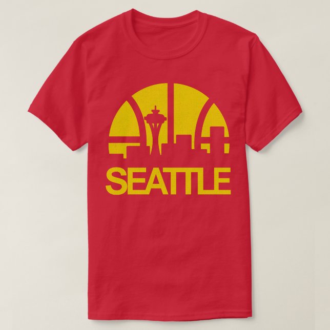 Camiseta Skyline Supersónica de Seattle (Diseño del anverso)