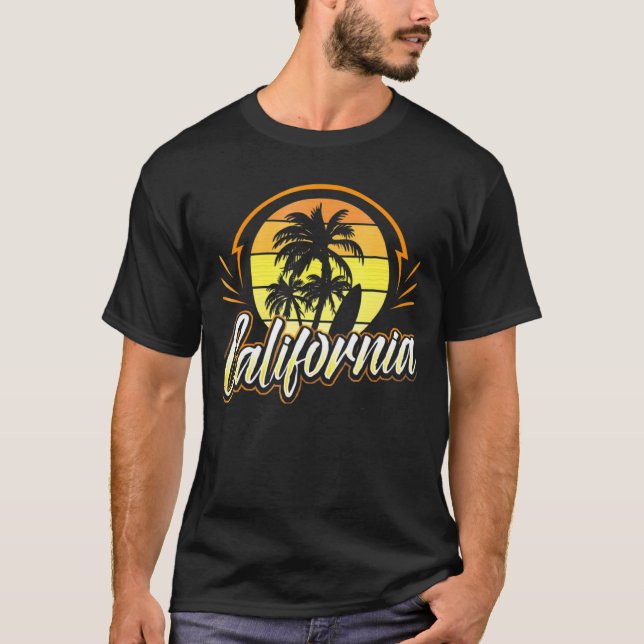 Camiseta Skyline Surf de California de los 70 (Anverso)