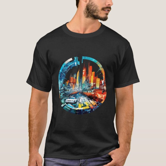 Camiseta Skylines Urbain World Fun Life Moderno Work (Anverso)