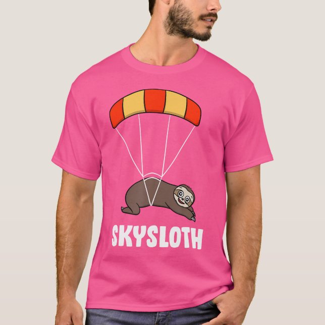 Camiseta Skysloth Parachuting Skydiving Sloth (Anverso)