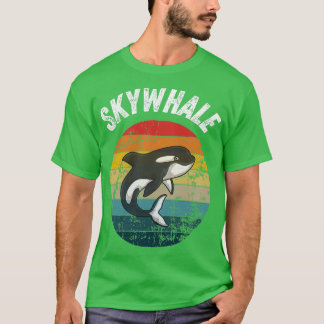 Camiseta Skywhale Retro Sunset Orca Ballena