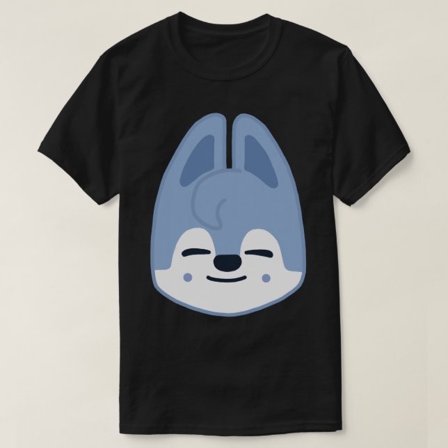 Camiseta SKZOO Wolf Chan Stray Kids Bang Chan Pegatina (Diseño del anverso)