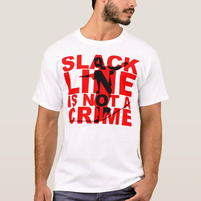 Camiseta Slack Line No Es Un Crimen (Anverso)