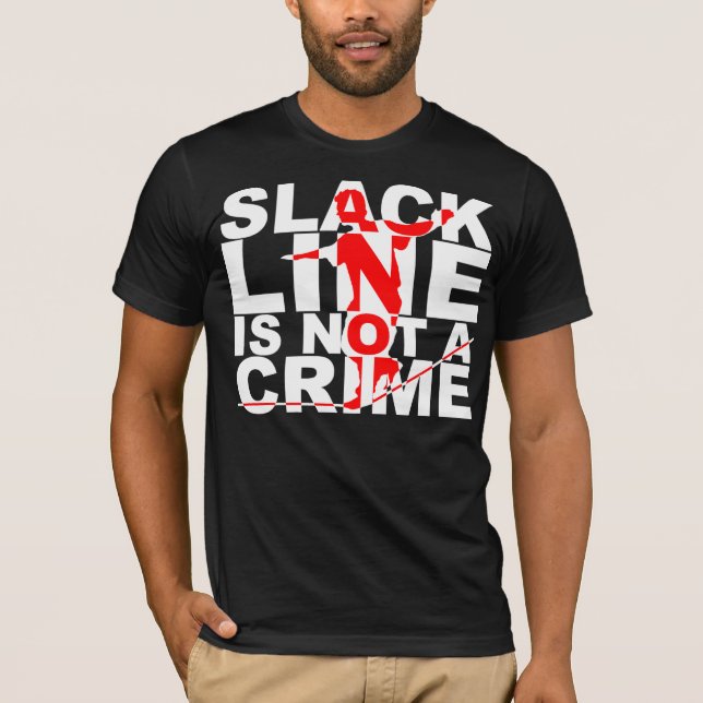 Camiseta Slack Line No Es Un Crimen (Anverso)