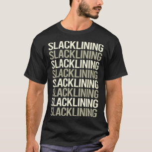 Camiseta Slackline Slackline de texto blanco