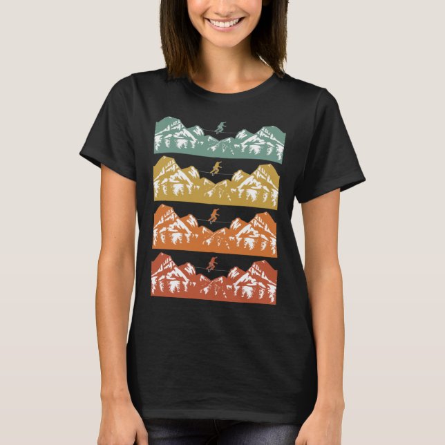 Camiseta Slackliner Acrobatics Vintage Highlini (Anverso)