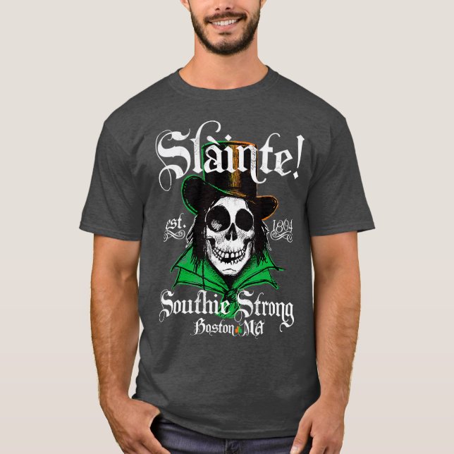 Camiseta Slainte Boston Irish Southie St Patricks Day (Anverso)