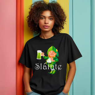 Camiseta Slainte de tostada de bebida del pub irlandés Lepr