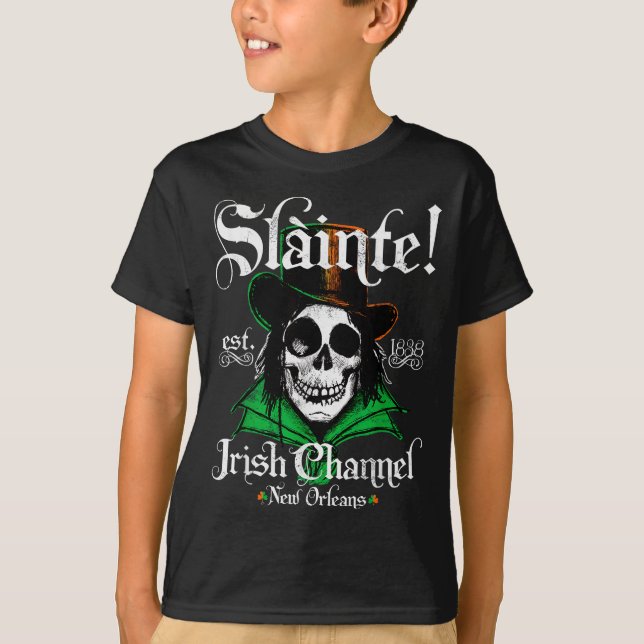Camiseta Slainte Irish Channel New Orleans St Patricks Day  (Anverso)