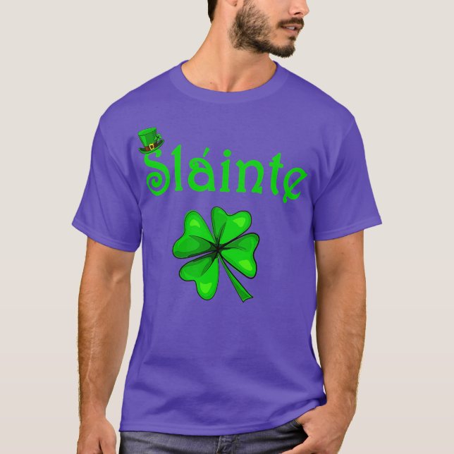 Camiseta Slainte Irish Saluda Buena Salud Día St Paddys (Anverso)