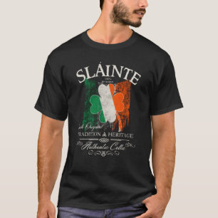 Camiseta Sláinte Shamrock Bandera irlandesa Grunge St Patri