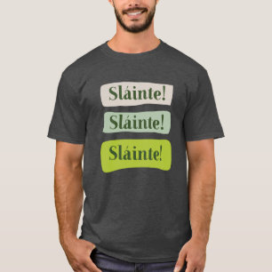 Camiseta Slainte verde del día de St Patrick irlandés de 