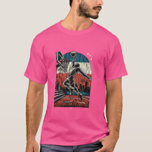CAMISETA SLAM DUNK EN LA CORTE DE BALONCESTO DE LA CIUDAD A