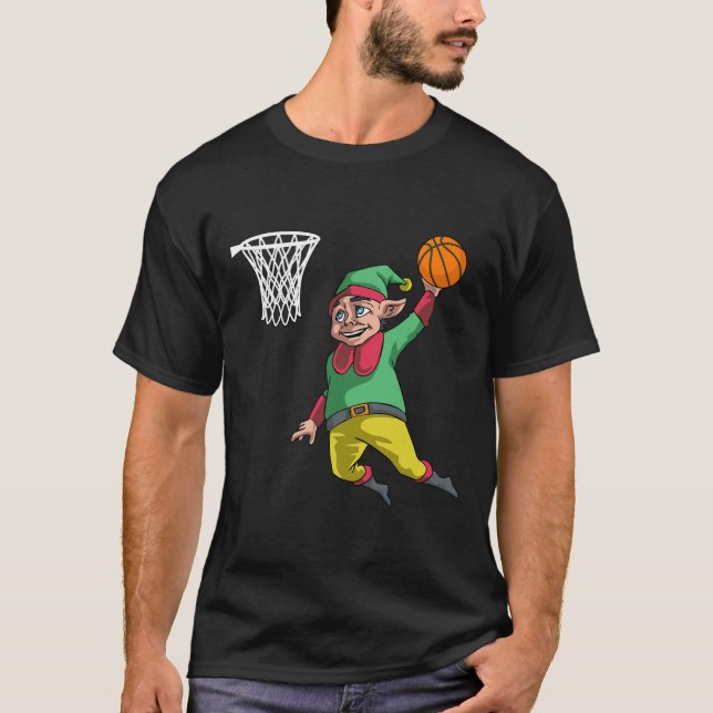 Camiseta Slam Dunk Gif Navidades De Baloncesto De Elf Pbv (Anverso)