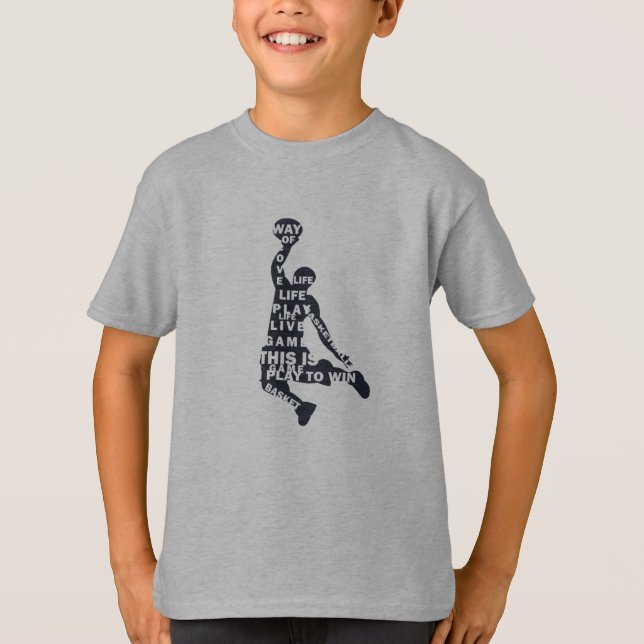 Camiseta Slam dunk jugador de baloncesto con texto de cuerp (Anverso)
