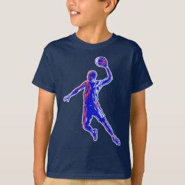 Camiseta Slam Dunk, jugador de baloncesto, diseño rojo y az