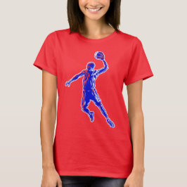 Camiseta Slam Dunk, jugador de baloncesto, diseño rojo y az