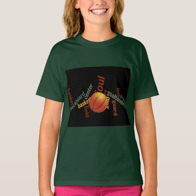 Camiseta Slam Dunk of Vocabulary: Juego de Baloncesto de Ca (Anverso)