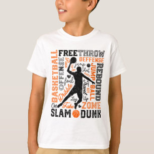 Camiseta Slam Dunk Tipografía del jugador del esqueleto Wor
