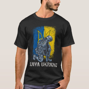 Camiseta Slava Ukraini Gloria a Ucrania Tridente Pro Ucrani