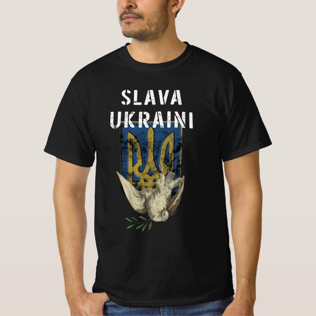 Camiseta Slava Ukraini, glory to Ukraine T-Shirt (Anverso)