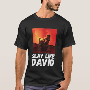 Camiseta Slay Like David Bible Theme Old Testament Christia