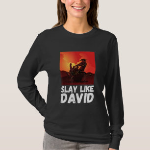 Camiseta Slay Like David Bible Theme Old Testament Christia