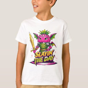 Camiseta Slayin the Day: Héroe de la fruta del dragón guerr