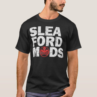 Camiseta Sleaford Mods WhiteRed Worn Look