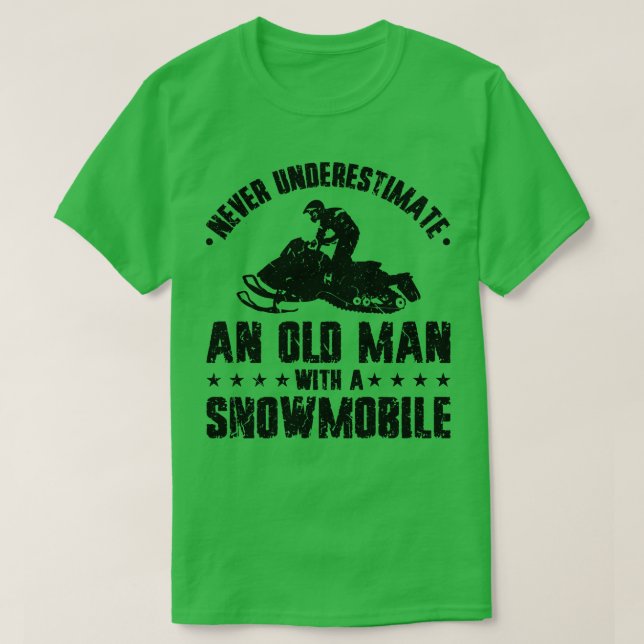 Camiseta Sled De Motor De Snowmobile (Diseño del anverso)