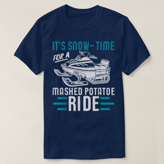 Camiseta Sled Motor Winter Sports Snowmobile Riding (Diseño del anverso)