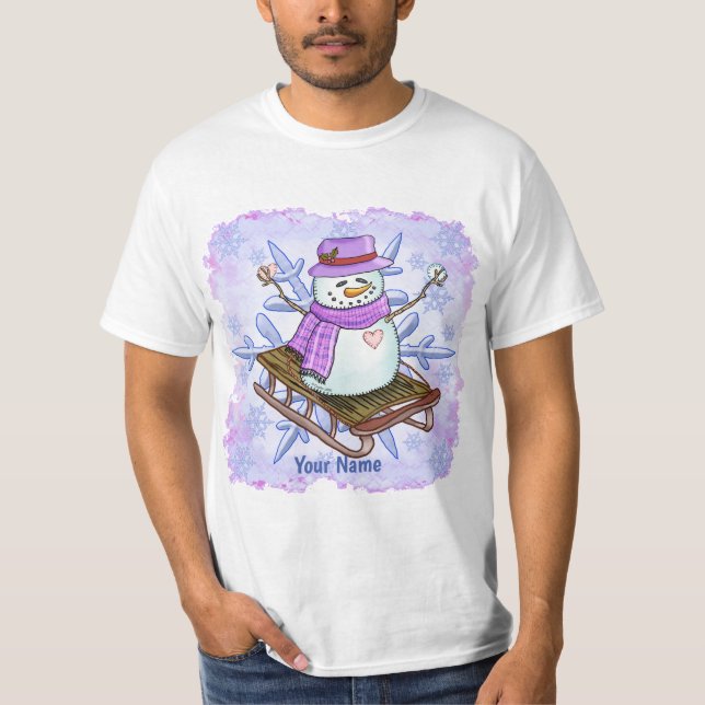 Camiseta Sled Snowman (Anverso)