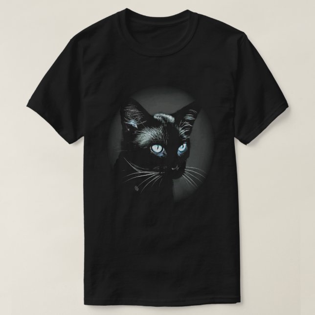 Camiseta Sleek Black Cat (Diseño del anverso)