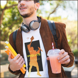 Camiseta Sleek Black Modern Tech Graduation