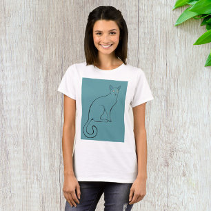 Camiseta Sleek Cat Sketch
